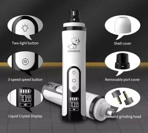 english bulldog shop electric pet nail grinder with led light