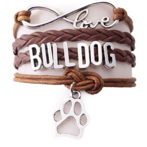 bulldog mom infinity love bracelet