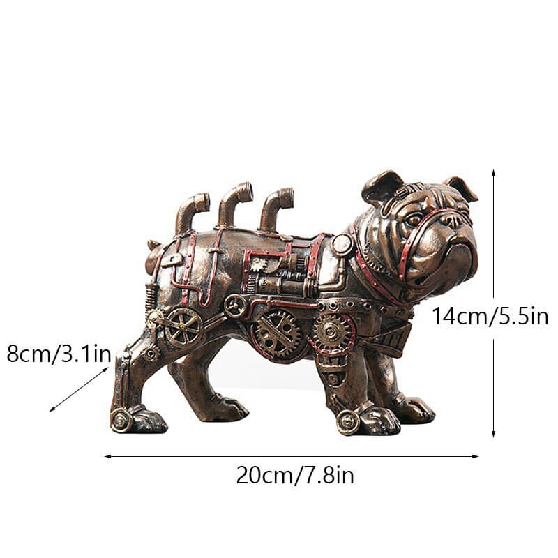 steampunk english bulldog ornament