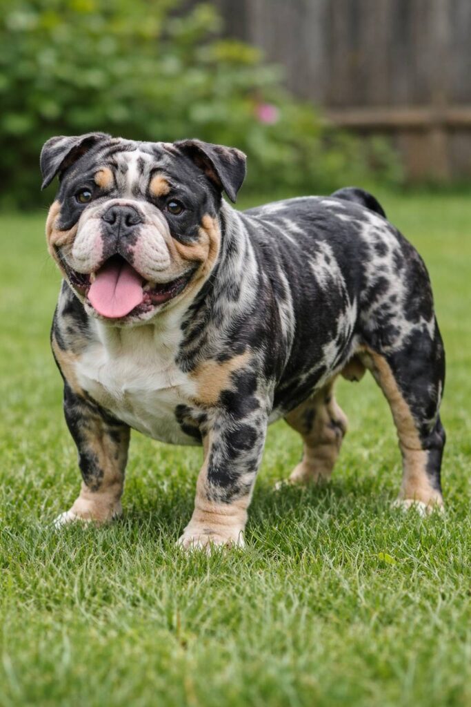 black merle english bulldog