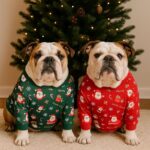 english bulldog christmas hoodies