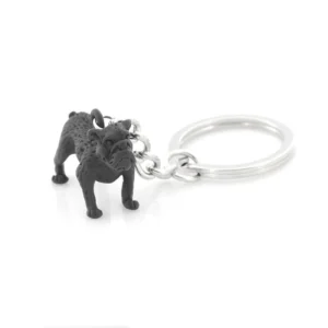 vintage english bulldog keychain