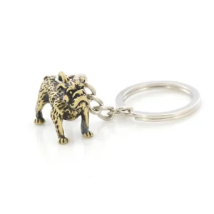 vintage english bulldog keychain