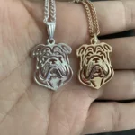boho english bulldog necklace