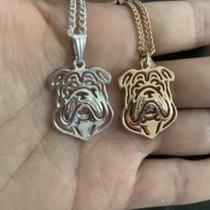 boho english bulldog necklace