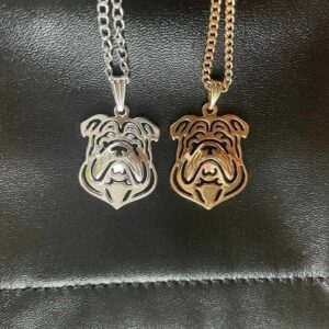 boho english bulldog necklace