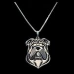 boho english bulldog necklace