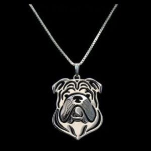 boho english bulldog necklace