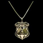 boho english bulldog necklace
