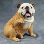 english bulldog paw statue