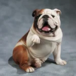 english bulldog paw statue
