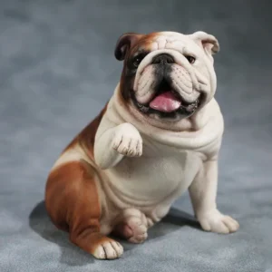 english bulldog paw statue