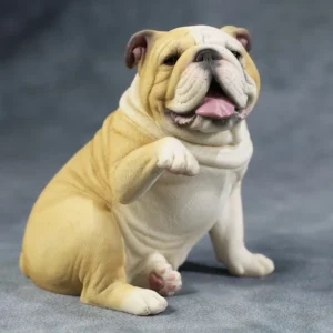english bulldog paw statue
