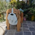 english bulldog plant container