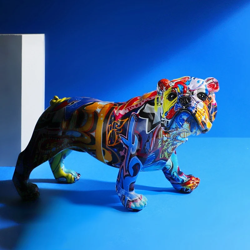 english-bulldog-shop-nordic-painting-english-bulldog-statue-1 nordic painting english bulldog statue