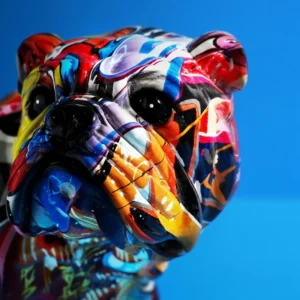 nordic painting english bulldog statue
