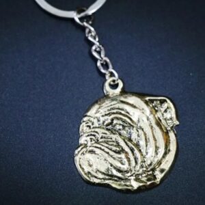 oldschool english bulldog keychain