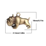 retro bulldog pendant