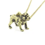 retro english bulldog necklace