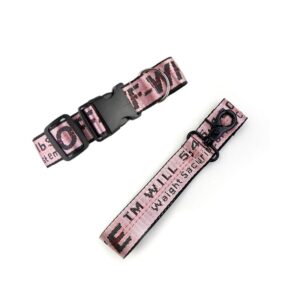 woof english bulldog collar