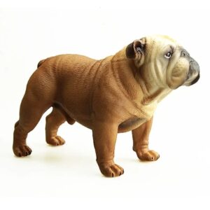 stands english bulldog statues