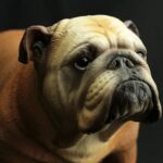 stands english bulldog statues