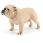 stands english bulldog statues