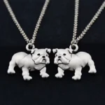 vintage english bulldog necklace
