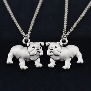 vintage english bulldog necklace