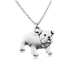 vintage english bulldog necklace