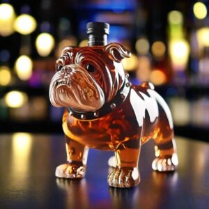 english bulldog whiskey bottle