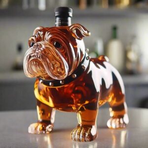 english bulldog whiskey bottle