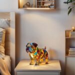 lumibulldog stained glass lamp