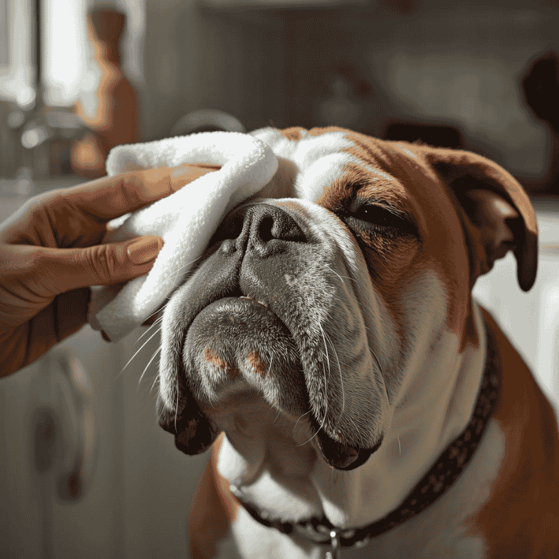 english bulldog runny nose