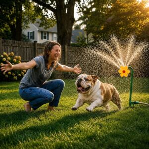 English Bulldog Flower Sprinkler